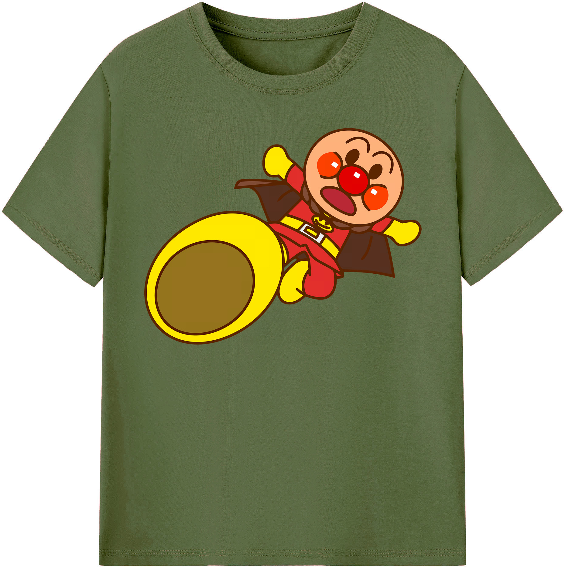 （画像用） アンパンマン Anpanman 綿100％半袖Tシャツ（フロントプリント）